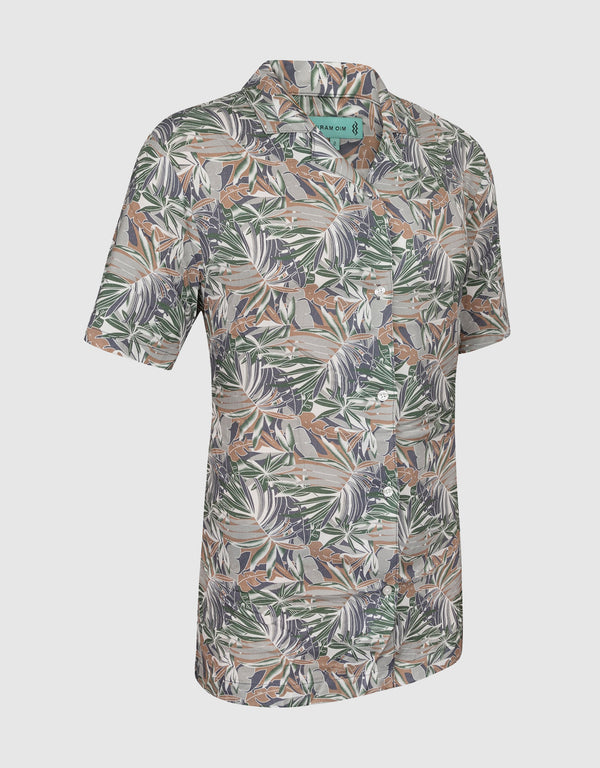 Mio Marino Mens Casual Button-Down Hawaiian Short Sleeve Shirt